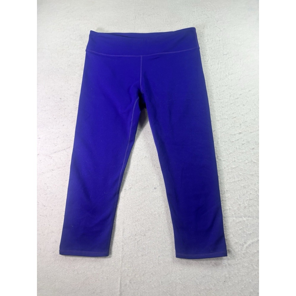 FABLETICS Cobalt Royal Blue Cropped Leggings 19" Size Med Activewear Yoga